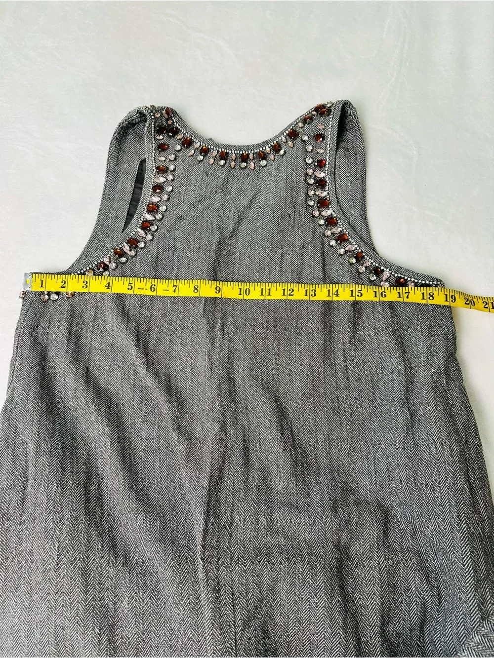 Free People Gray Bedazzled You’re A Gem Mini Dress Size Medium